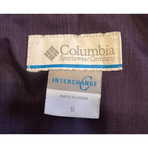 Columbia Interchange Jacket Womens Med Purple Waterproof Remove Hood Pockets - Picture 9 of 13